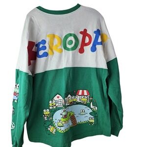 Sanrio Keroppi Japan LA Spirit Jersey Adult Sweatshirt‎ L Green Frogs Oversized